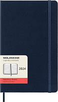 Ежедневник Moleskine Classic 2024, Large (13x21 см), темно-синий