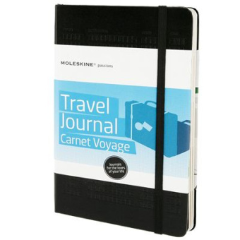 картинка Записная книжка Moleskine Passion Travel Journal, Large (13x21см), черная от магазина Молескинов