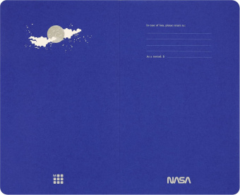 картинка Записная книжка Moleskine Volant Limited Edition "NASA Inspired", нелинованная, Large (13х21см), черная от магазина Молескинов