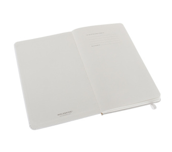 картинка Записная книжка Moleskine Classic (нелинованная), Large (13х21см), белая, твердая обложка от магазина Молескинов