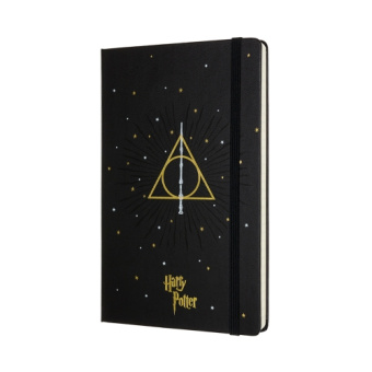 картинка Записная книжка Moleskine Harry Potter The Deathly Hallows (в линейку), Large (13x21см), черная от магазина Молескинов
