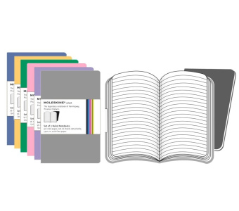 картинка Записная книжка Moleskine Volant (в линейку, 2 шт.), Pocket (9х14см), фиолетовая от магазина Молескинов