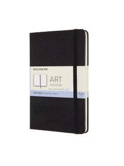 картинка Записная книжка Moleskine Sketchbook (скетчбук для рисунков), Medium (11,5х18см), черная от магазина Молескинов