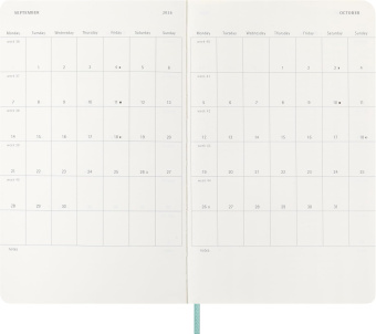 картинка Еженедельник Moleskine PRECIOUS & ETHICAL Mamba, Large (13x21), мягкая обложка, шалфейный зеленый от магазина Молескинов