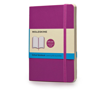 картинка Записная книжка Moleskine Classic Soft (в точку), Pocket (9х14 см), темно-розовый от магазина Молескинов