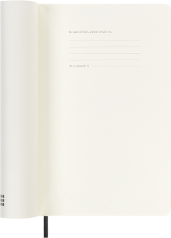 картинка Еженедельник 18 месяцев Moleskine Classic 2025 - 2026, Large (13x21 см), мягкая обложка, черный от магазина Молескинов