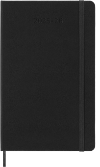 картинка Еженедельник 18 месяцев горизонтальный Moleskine Classic 2025 - 2026, Large (13x21 см), твердая обложка, черный от магазина Молескинов