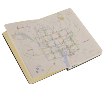 картинка Записная книжка Moleskine City Notebook Washington (Вашингтон), Pocket (9х14см), черная от магазина Молескинов