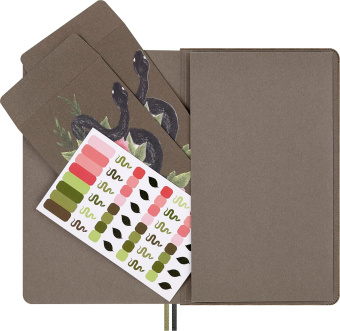 картинка Записная книжка Moleskine Limited Edition Snake Roses, Large (13 x 21 см), в линейку от магазина Молескинов