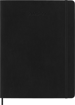 картинка Еженедельник 18 месяцев Moleskine Classic (мягкая обложка) (2026-2027), XLarge (19x25 см), черный от магазина Молескинов