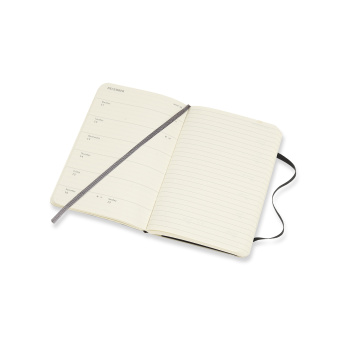 картинка Еженедельник Moleskine Classic (2017-2018), Large (13x21 см), зеленый хаки с тиснением имени на обложке от магазина Молескинов