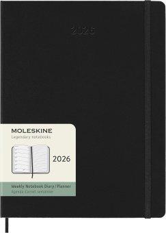 картинка Еженедельник Moleskine Classic 2026, XLarge (19x25 см), черный от магазина Молескинов