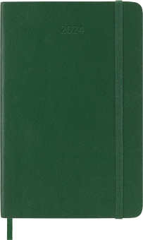 картинка Еженедельник Moleskine Classic Soft (мягкая обложка), 2024, Pocket (9x14 см), зеленый от магазина Молескинов