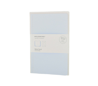 картинка Набор почтовый Moleskine Large (11,5х17,5см), 'Note Card', голубой от магазина Молескинов
