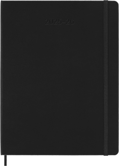 картинка Еженедельник 18 месяцев Moleskine Classic 2025 - 2026, XLarge (19x25 см), твердая обложка, черный от магазина Молескинов