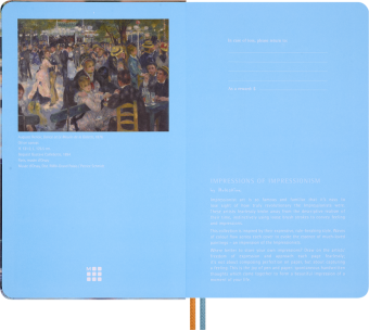 картинка Записная книжка Moleskine Limited Edition Impressionism, в линейку, Large (13x21 см), синяя от магазина Молескинов