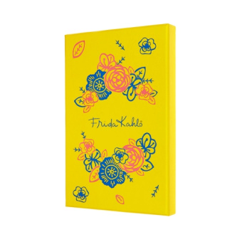 картинка Запис книж Moleskine Classic (нелин), Large (13х21см), синяя, в желтой коробке Frida Kahlo (под. изд) от магазина Молескинов