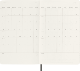 картинка Ежедневник Moleskine Classic Soft (мягкая обложка), (2024-2025), Large (13x21 см), черный от магазина Молескинов