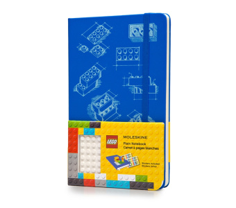 картинка Записная книжка  Moleskine Lego-2 (нелинованная), Large(13х21см), синий от магазина Молескинов