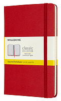 Записная книжка Moleskine Classic (в клетку), Medium (11,5х18 см), красная