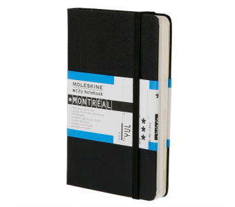 картинка Записная книжка Moleskine City Notebook Montreal (Монреаль), Pocket (9х14см), черная от магазина Молескинов