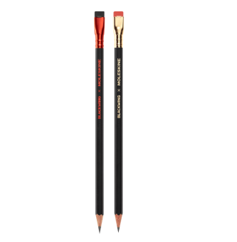 картинка Набор карандашей Moleskine x Blackwing (2 Графит Карандаша HB + 2 Графит Карандаша B + Точилка), чер от магазина Молескинов