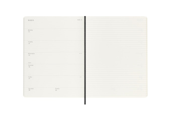 картинка Еженедельник Moleskine Classic Soft (мягкая обложка), 2023, XLarge (19х25см), черный от магазина Молескинов