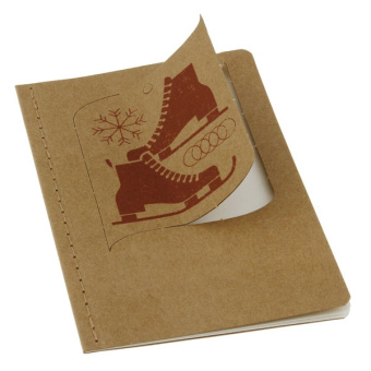 картинка Открытка Moleskine Ornament Card Ice Skates, Pocket (9x14см), бежевая от магазина Молескинов