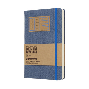 картинка Ежедневник Moleskine DENIM (2019), Large (13x21 см), синий от магазина Молескинов