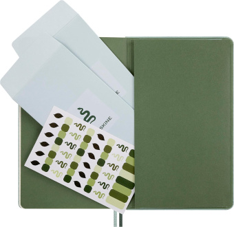 картинка Записная книжка Moleskine Limited Edition Vegea Snake Mamba, Large (13x21см), в мягкой обложке, в линейку, в подарочной упаковке от магазина Молескинов