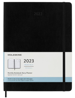 картинка Ежемесячник-планинг Moleskine Classic 2023, XLarge (19x25 см), черный от магазина Молескинов