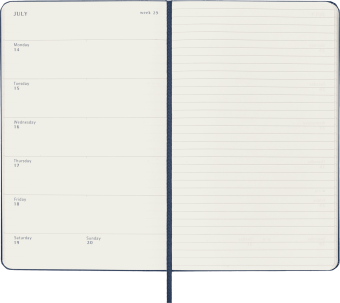 картинка Еженедельник Moleskine Classic (2024-2025), Large (13x21 см), синий от магазина Молескинов