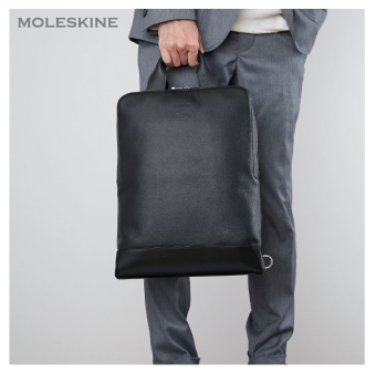 картинка Рюкзак Moleskine Classic Leather (натуральная кожа), вертикальный, черный от магазина Молескинов