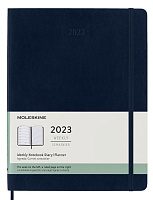 Еженедельник Moleskine Classic Soft (мягкая обложка), 2023, XLarge (19x25 см), синий