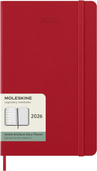 картинка Еженедельник Moleskine Classic 2026, Large (13x21 см), красный от магазина Молескинов