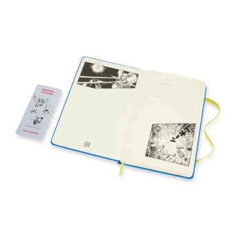 картинка Записная книжка Moleskine LIMITED EDITION MAZINGER Z (в линейку),( Large 13x21 см) синяя от магазина Молескинов
