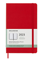 Еженедельник Moleskine Classic 2023, Large (13x21 см), красный