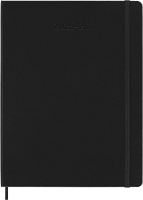 Еженедельник 18 месяцев Moleskine Classic 2025 - 2026, XLarge (19x25 см), твердая обложка, черный
