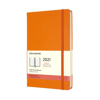 картинка Ежедневник Moleskine Classic (2021), Large (13x21 см), оранжевый от магазина Молескинов