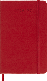 картинка Еженедельник 18 месяцев Moleskine Classic (2026-2027), Pocket (9x14 см),  красный от магазина Молескинов
