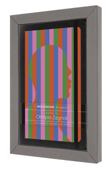 картинка Записная книжка Moleskine Studio Collection (в линейку), OLIMPIA ZAGNOLI, Large (13х21см), черная от магазина Молескинов