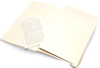 картинка Записная книжка Moleskine Classic Soft(мягкая обложка), нелинованная, Large (13х21см), бежевый B2B от магазина Молескинов