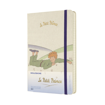 картинка Ежедневник Moleskine Le Petit Prince Planet (2021), Large (13x21 см), серый от магазина Молескинов