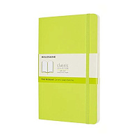 Записная книжка Moleskine Classic Soft(мягкая обложка), нелинованная, Large (13х21см), салатовая