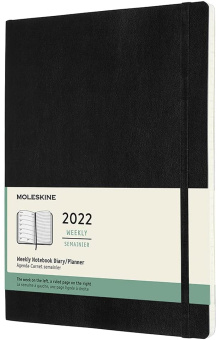 картинка Еженедельник Moleskine Classic Soft (мягкая обложка), 2022, XLarge (19х25см), черный от магазина Молескинов