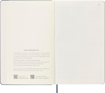 картинка Записная книжка Moleskine Smart (в линейку), Large (13x21 см), синяя от магазина Молескинов