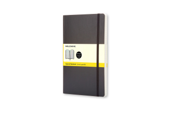 картинка Записная книжка Moleskine Classic Soft(мягкая обложка), в клетку, Large (13х21 см), черная от магазина Молескинов