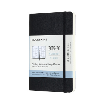 картинка Планинг Moleskine Classic Soft (2019-2020), Pocket (9x14 см), черный от магазина Молескинов