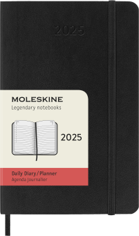 картинка Ежедневник Moleskine Classic Soft (мягкая обложка), 2025, Pocket (9x14 см), черный от магазина Молескинов