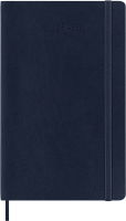 Еженедельник 18 месяцев Moleskine Classic 2025 - 2026, Large (13x21 см), мягкая обложка, синий